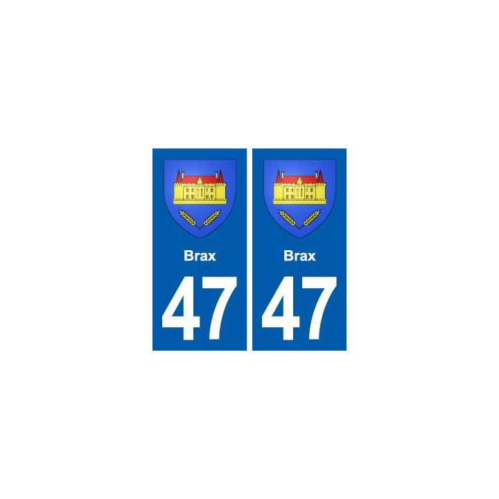 47 Brax blason autocollant plaque stickers ville
