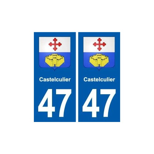 47 Castelculier blason autocollant plaque stickers ville