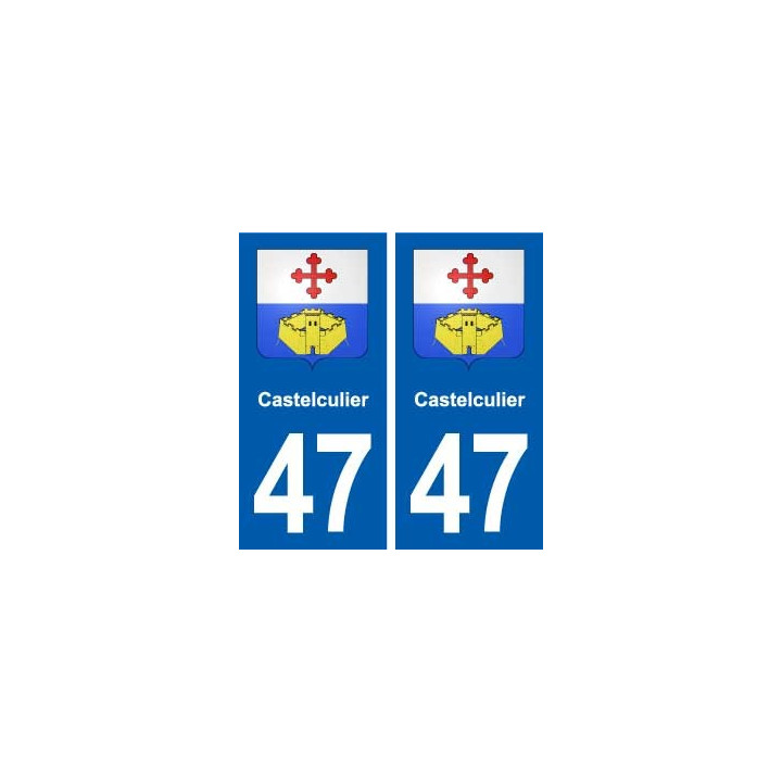 47 Castelculier blason autocollant plaque stickers ville