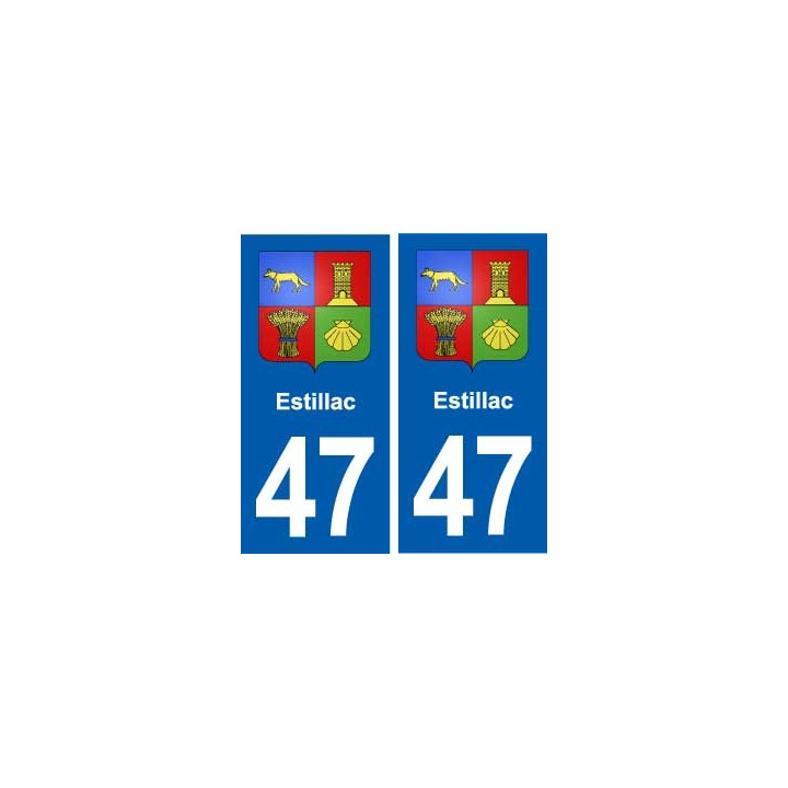 47 Estillac blason autocollant plaque stickers ville