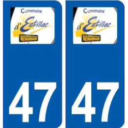 47 Estillac logo autocollant plaque stickers ville