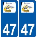 47 Estillac logo autocollant plaque stickers ville