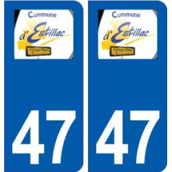 47 Estillac logo autocollant plaque stickers ville