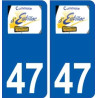 47 Estillac logo autocollant plaque stickers ville