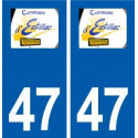 47 Estillac logo autocollant plaque stickers ville