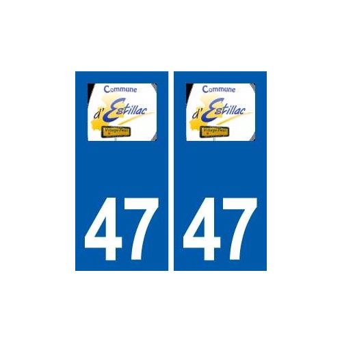 47 Estillac logo autocollant plaque stickers ville