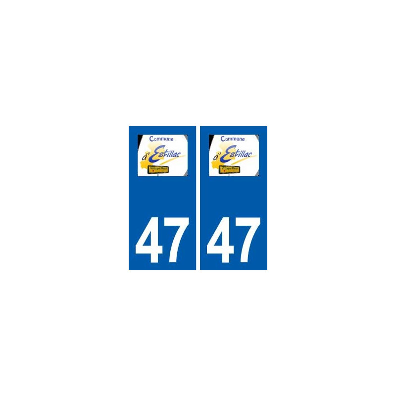47 Estillac logo autocollant plaque stickers ville