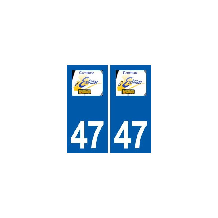 47 Estillac logo autocollant plaque stickers ville