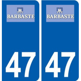 47 Barbaste logo autocollant plaque stickers ville