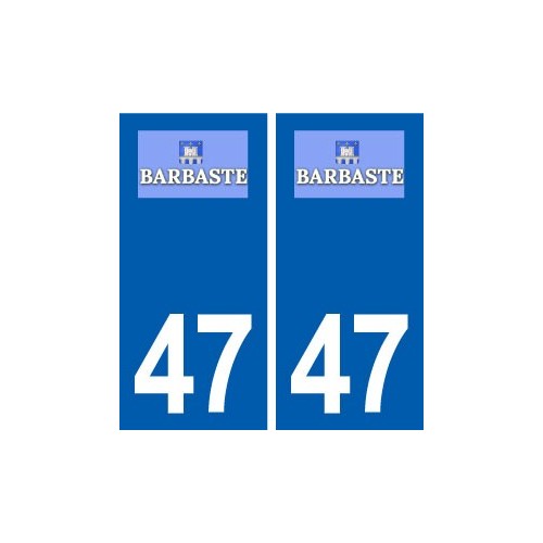 47 Barbaste logo autocollant plaque stickers ville