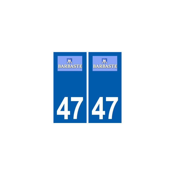 47 Barbaste logo autocollant plaque stickers ville