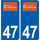 47 Castelculier logo autocollant plaque stickers ville