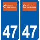47 Castelculier logo autocollant plaque stickers ville