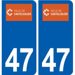 47 Castelculier logo autocollant plaque stickers ville