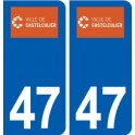 47 Castelculier logo autocollant plaque stickers ville