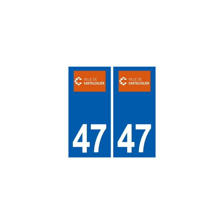 47 Castelculier logo autocollant plaque stickers ville