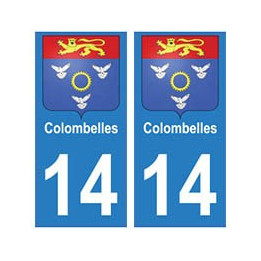 14 Colombelles ville autocollant plaque