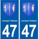 47 Laroque-Timbaut blason autocollant plaque stickers ville