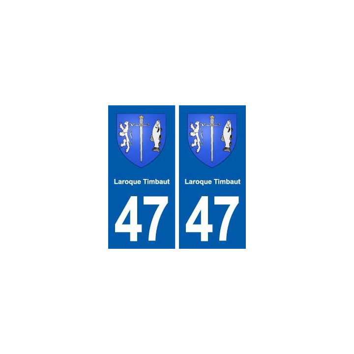 47 Laroque-Timbaut blason autocollant plaque stickers ville