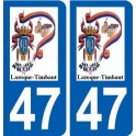 47 Laroque-Timbaut logo autocollant plaque stickers ville