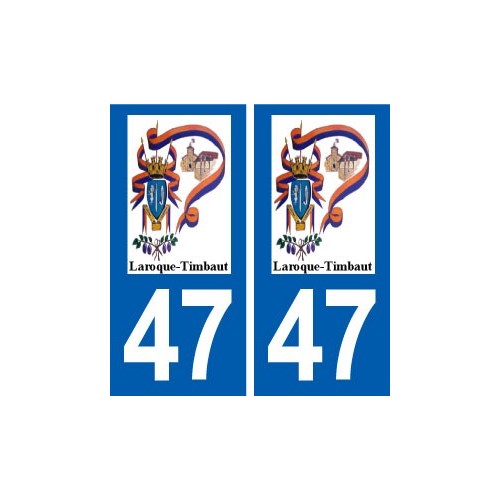47 Laroque-Timbaut logo autocollant plaque stickers ville
