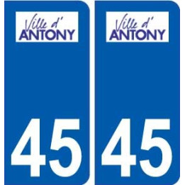 45 Artenay logo ville autocollant plaque stickers