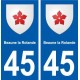 45  Beaune-la-Rolande blason ville autocollant plaque stickers