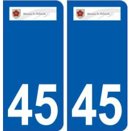 45  Beaune-la-Rolande logo ville autocollant plaque stickers
