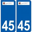 45  Beaune-la-Rolande logo ville autocollant plaque stickers