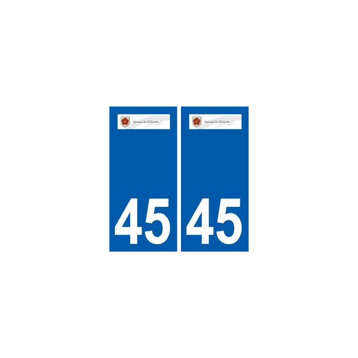 45  Beaune-la-Rolande logo ville autocollant plaque stickers