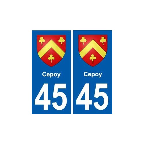 45  Cepoy blason ville autocollant plaque stickers