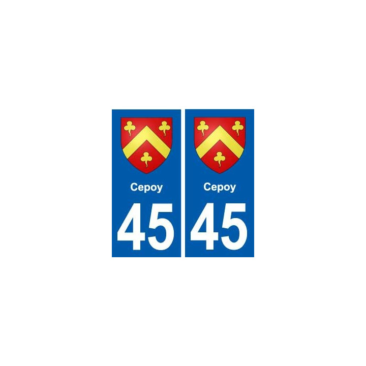 45  Cepoy blason ville autocollant plaque stickers