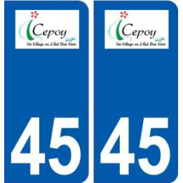 45  Cepoy logo ville autocollant plaque stickers