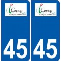 45  Cepoy logo ville autocollant plaque stickers