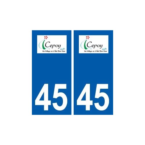 45  Cepoy logo ville autocollant plaque stickers