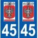 45  Châtillon-Coligny logo ville autocollant plaque stickers