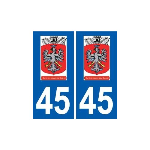 45  Châtillon-Coligny logo ville autocollant plaque stickers