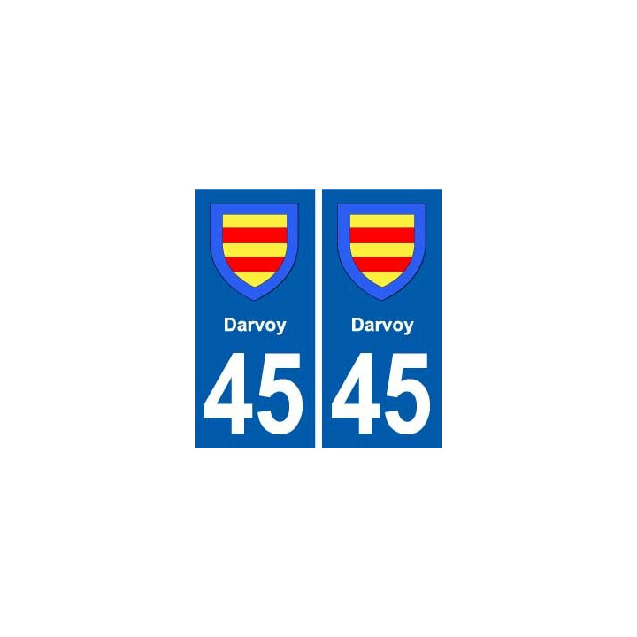 45  Darvoy blason ville autocollant plaque stickers
