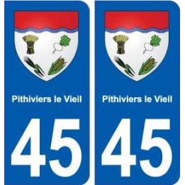 45 Pithiviers-le-Vieil blason ville autocollant plaque stickers