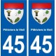 45 Pithiviers-le-Vieil blason ville autocollant plaque stickers