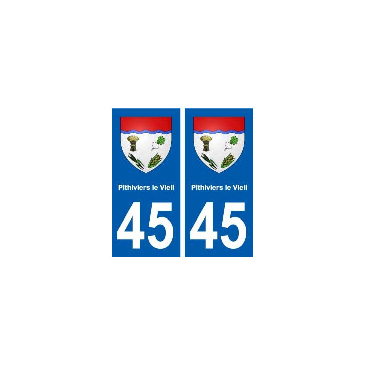 45 Pithiviers-le-Vieil blason ville autocollant plaque stickers
