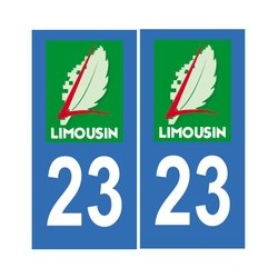 23 Creuse autocollant plaque