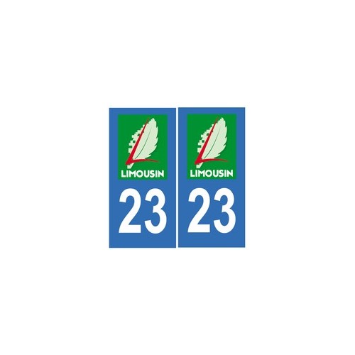 23 Creuse autocollant plaque