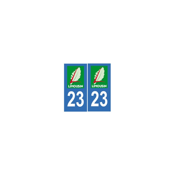 23 Creuse autocollant plaque