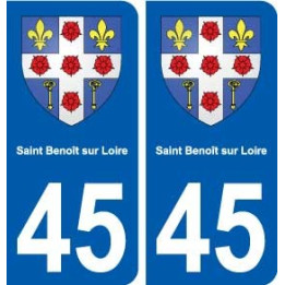 45 Saint-Benoà®t-sur-Loire blason ville autocollant plaque stickers
