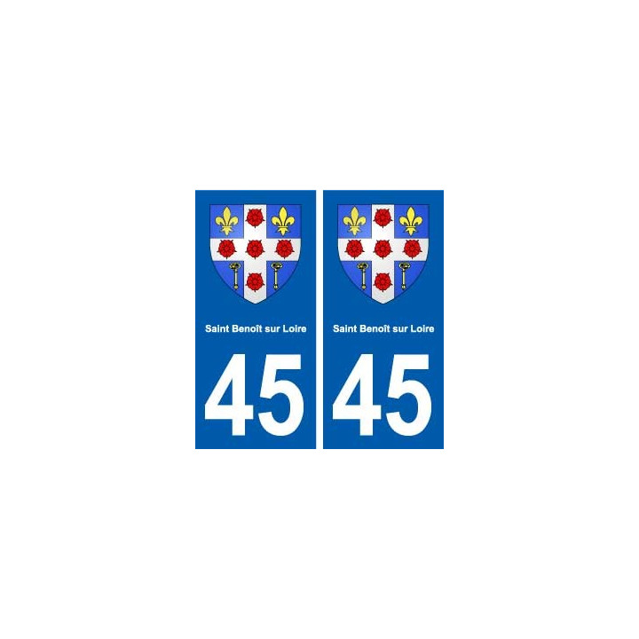 45 Saint-Benoà®t-sur-Loire blason ville autocollant plaque stickers