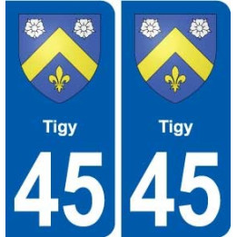 45 Tigy blason ville autocollant plaque stickers