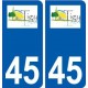 45 Tigy logo ville autocollant plaque stickers