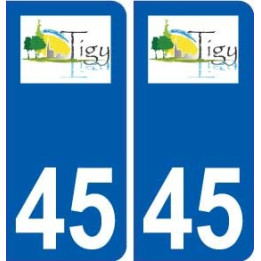 45 Tigy logo ville autocollant plaque stickers