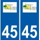 45 Tigy logo ville autocollant plaque stickers
